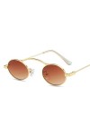 ZENYS Fashion Oval Punk Small Frame Lunettes de Soleil de Vacances en Plein air for Hommes et Femmes Color : E, Size : 1 