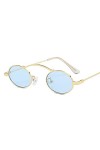 ZENYS Fashion Oval Punk Small Frame Lunettes de Soleil de Vacances en Plein air for Hommes et Femmes Color : E, Size : 1 