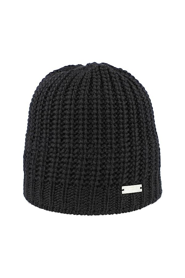 Eisglut Hazell Merino Bonnet, Noir, Taille Unique Mixte