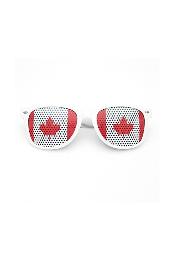 FIRSTWELL Lunettes de Soleil avec Autocollant de Drapeau, Lunettes de Soleil de Coupe du Monde, Lunettes de Fans de Coupe de
