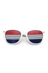 FIRSTWELL Lunettes de Soleil avec Autocollant de Drapeau, Lunettes de Soleil de Coupe du Monde, Lunettes de Fans de Coupe de