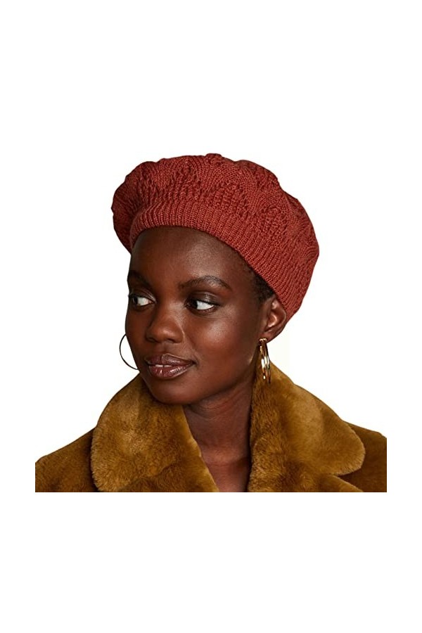 King Louie Bonnet Béret en laine Beret Tosca, 401 Ink Blue, taille unique