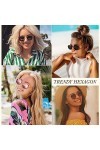 Sunier Lunettes de Soleil Femme Homme Polarisées, Lunettes de Soleil Carrées Tendance pour Femmes, Cadre en Métal Hexagonal U