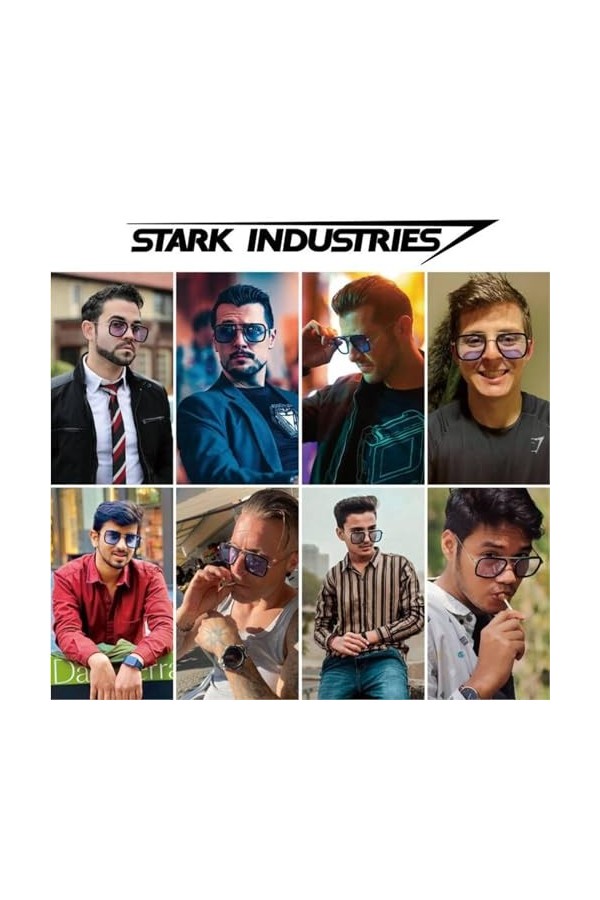 SHEEN KELLY Lunettes de soleil Hommes Femmes Mode Rétro Pilote Carré Lunettes Cadre en Métal Rectangle Classique