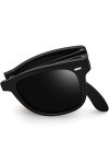Joopin Lunettes de Soleil Homme Rétro Polarisées Pliables Noir Carrées Lunettes de Soleil Femmes Lunettes Solaires Portables