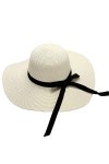 BABAHU Chapeau de soleil pliable à large bord pour femme, chapeau de paille UPF 50+, 09-Style White, taille unique