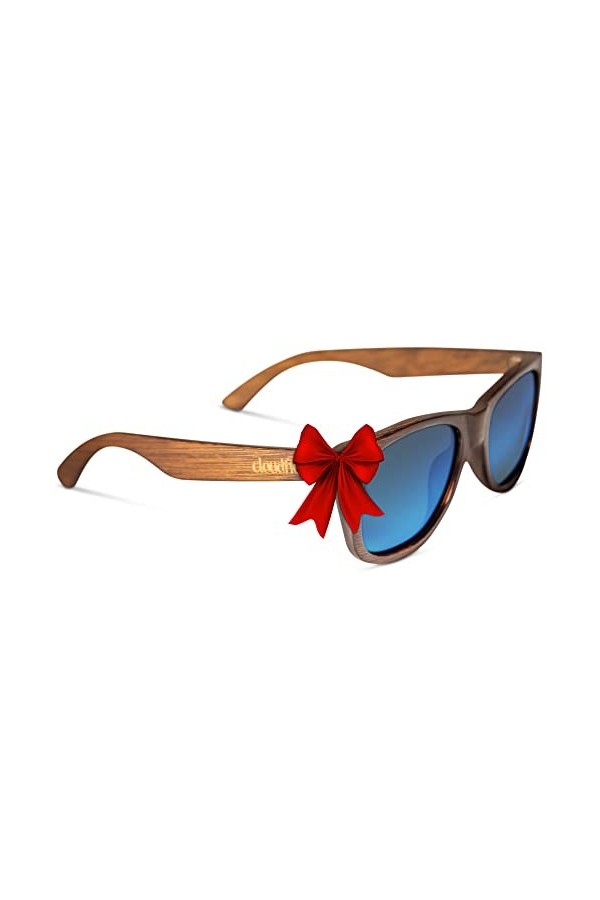 cloudfield Lunettes de soleil en bois polarisées pour hommes et femmes avec lentilles polarisées à 9 couches et double couche