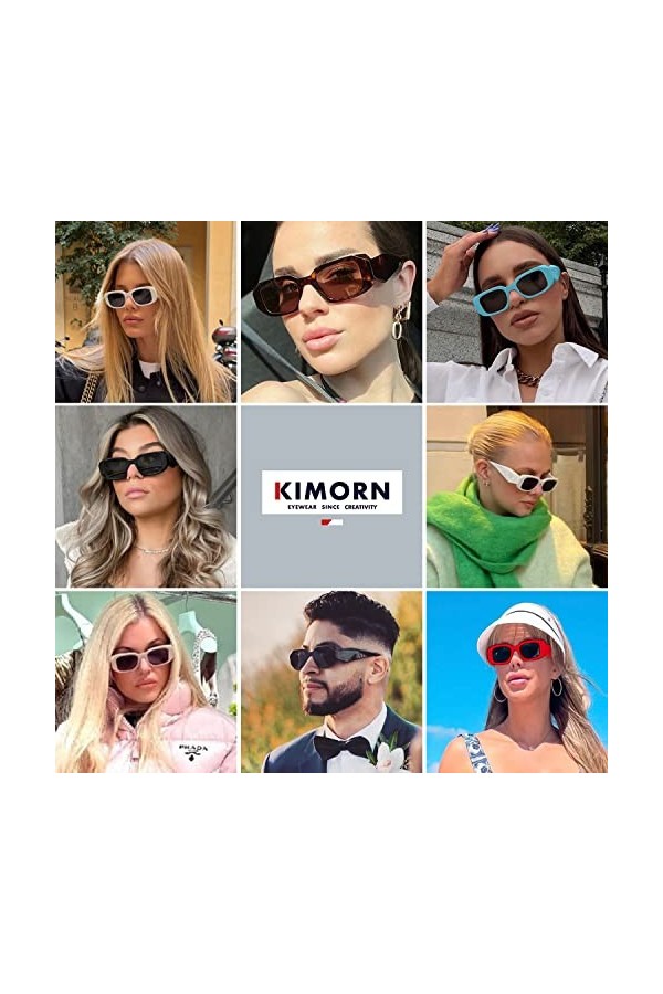 kimorn mode lunettes de soleil femmes hommes Vintage Mode lunettes de soleil Vintage 90s Vintage sunglasses femmes hommes No