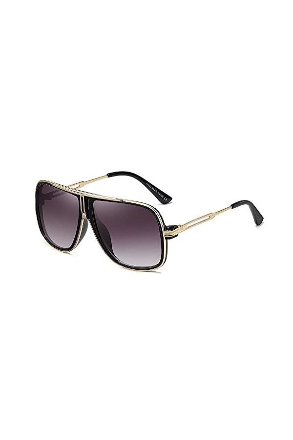 SHEEN KELLY Lunettes de soleil Pilot Homme Femme Rétro Classique Années 80 Oversized vintage Lunettes Unisexe claire Lentille