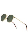 SUNGAIT Rond Vintage Lunettes de Soleil Polarisées Classique Rétro Métal Cadre Lunettes de Soleil Circulaire pour Femmes Homm