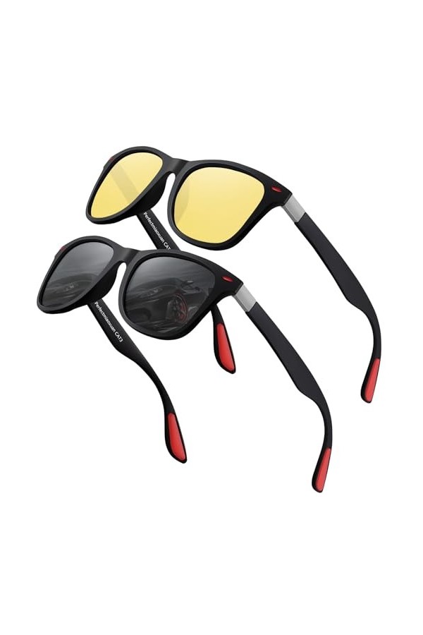 Perfectmiaoxuan Lunettes de soleil polarisées hommes femmes Mode Sommer Vacances Extérieur Conduite Pêche Course à pied incas