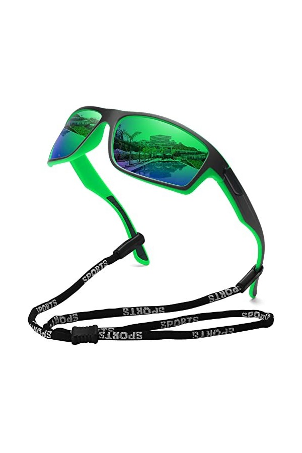 MEETSUN Lunettes de soleil polarisantes pour les hommes, les femmes, la conduite, le cyclisme et la pêche 100% UV400 Protecti