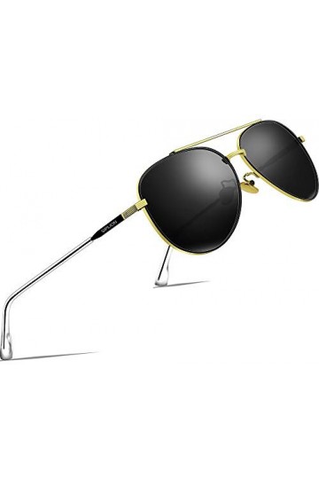 SIPLION Polarisées Lunettes de Soleil Homme Femme conduite Protection UV400 7077 Black