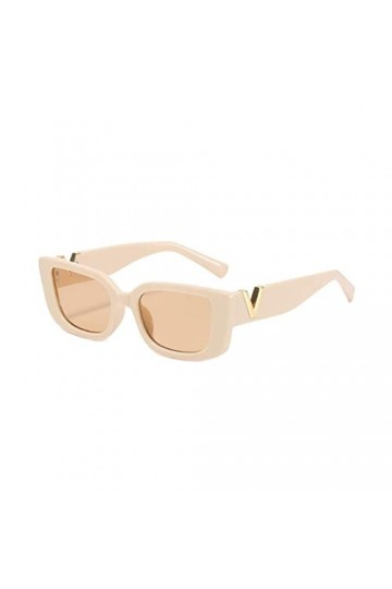 Charles William Lunettes de soleil carrées pour femme pour le sport, la plage, le cyclisme, la conduite UV400, beige