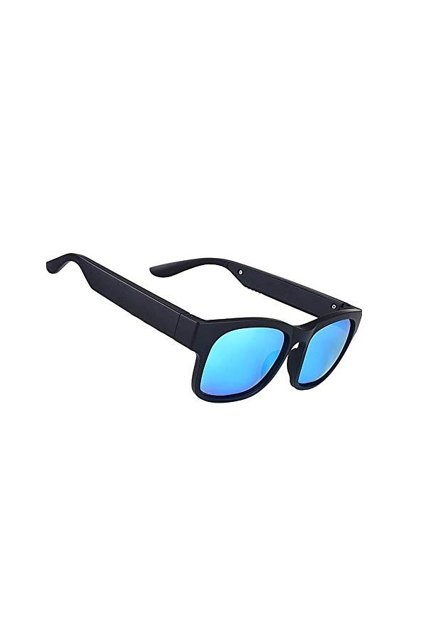 housesweet Lunettes de Soleil Audio sans Fil Bluetooth Lunettes de Soleil de Haut-Parleur de Sport Imperméables pour Hommes E