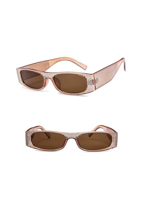 MUTYNE Mode petites lunettes de soleil carrées femmes imitation diamant lunettes de soleil lunettes rétro pour femmes nuances