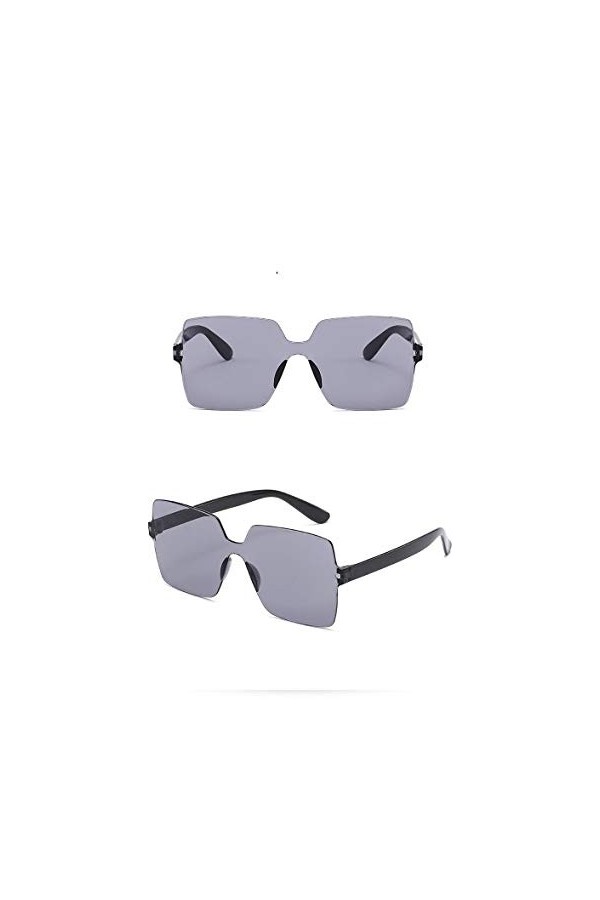 NIUASH Lunettes de Soleil polarisées Couleur Bonbon surdimensionné Lunettes de Soleil carrées Femmes rétro Vintage Haut Plat 