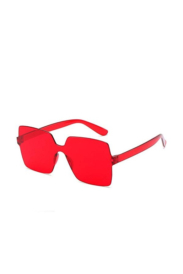 NIUASH Lunettes de Soleil polarisées Couleur Bonbon surdimensionné Lunettes de Soleil carrées Femmes rétro Vintage Haut Plat 