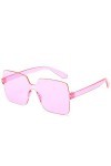 NIUASH Lunettes de Soleil polarisées Couleur Bonbon surdimensionné Lunettes de Soleil carrées Femmes rétro Vintage Haut Plat 