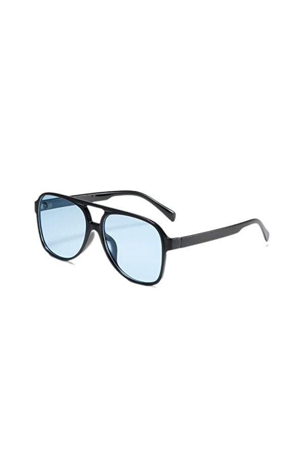 PAXAS Lunettes de soleil rectangulaires de luxe pour hommes et femmes - Style vintage - Lunettes de soleil surdimensionnées -