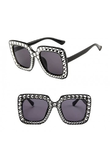 Lunettes de soleil surdimensionnées carrées pour femme Noir