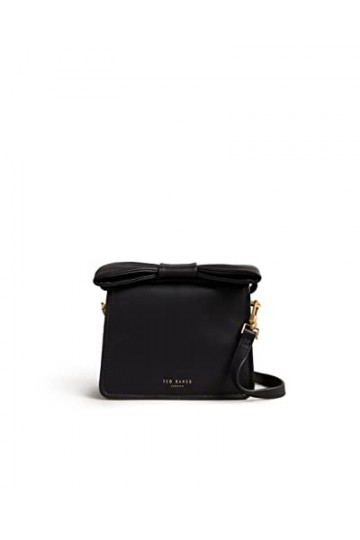 Ted Baker Niasina Mini Sac À Bandoulière avec Nœud Femme, Noir
