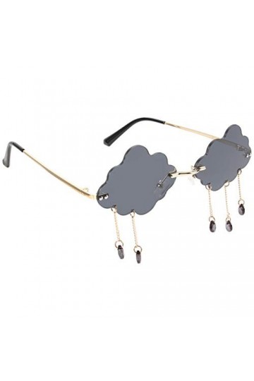 SOIMISS Lunettes de soleil sans monture nuage en forme de goutte de pluie, nuage - Noir - Taille Unique