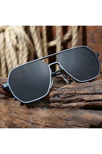 No Name Ltd Lunettes de soleil carrées surdimensionnées noires pour homme unisexe surdimensionnées rétro vintage 2023 Ibiza F