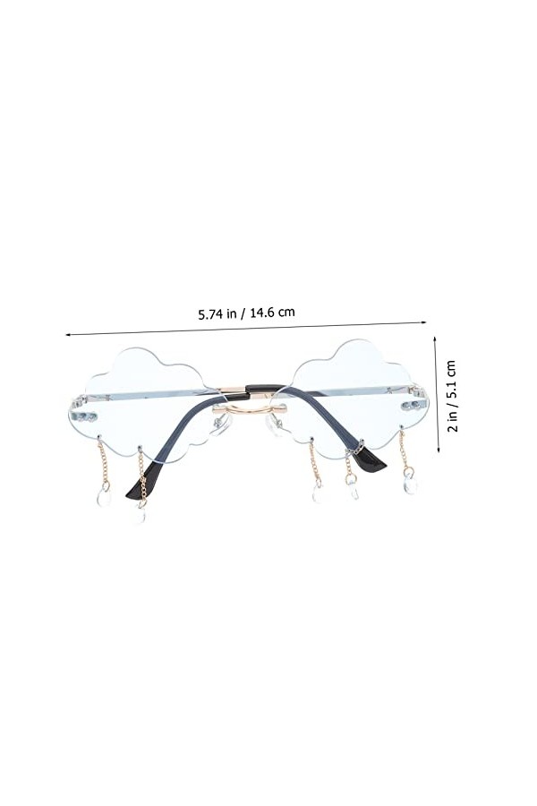 USHOBE 3 Pièces Lunettes De Soleil Cool Lunettes Plage Fête Lunettes Nuage Disco Lunettes Nuage En Forme De Lunettes Nuage En