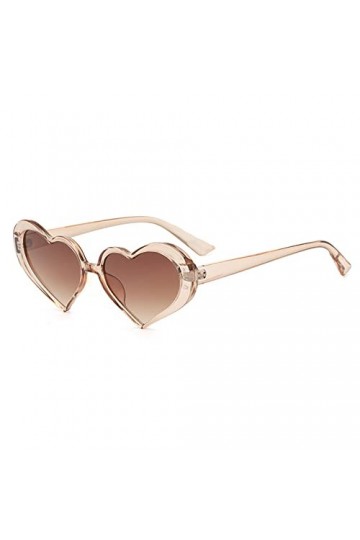 EkeNoz Lunettes de Soleil UV400 en Forme de cœur for Femmes, à la Mode, for Vacances en Plein air, fête, Banlieue, Cadeau Co