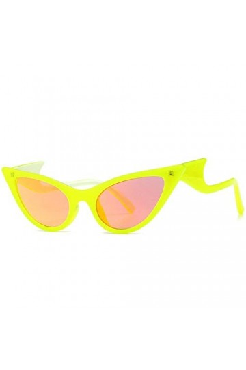 YUANCHENG Lunettes de soleil surdimensionnées œil de chat vague jambe lunettes de soleil tendance femme lunettes 2