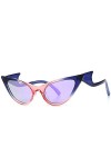 YUANCHENG Lunettes de soleil surdimensionnées œil de chat vague jambe lunettes de soleil tendance femme lunettes 2
