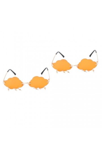 Abaodam 2 Paires Lunettes De Soleil Nuage Lunettes De Forme Sans Monture Lunettes Amusantes Pour La Fête Lunettes De Soleil S