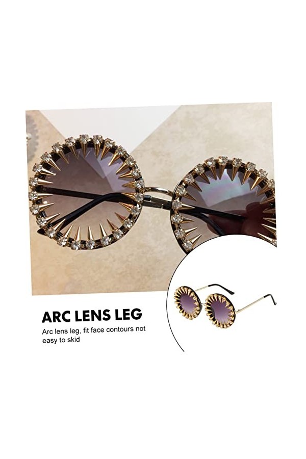 SOIMISS 1 Jeu Des Lunettes De Soleil Lunettes De Mode Pour Femmes Strass Lunettes De Soleil Étincelantes Lunettes De Fête Pou
