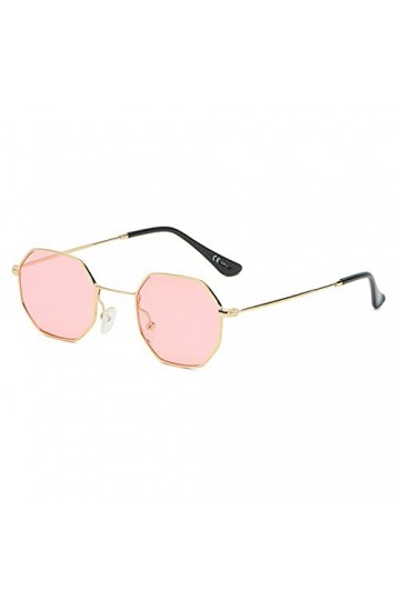 LUOXUEFEI De Soleil Lunettes Lunettes De Soleil Hommes Lunettes De Soleil Octogonales Pour Femmes Bleu Rose Jaune