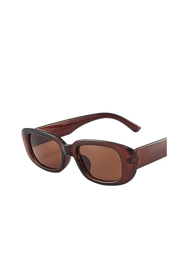 PAXAS Petites lunettes de soleil rectangulaires ovales vintage pour femmes Lunettes de soleil carrées pour femmes Lunettes de