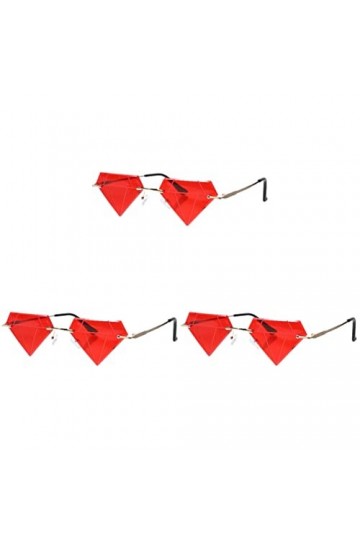jojofuny 3 Paires Lunettes De Soleil Irrégulières Lunettes De Mode Pour Femmes Lunettes Sans Monture Pour Femmes Drôles De Lu
