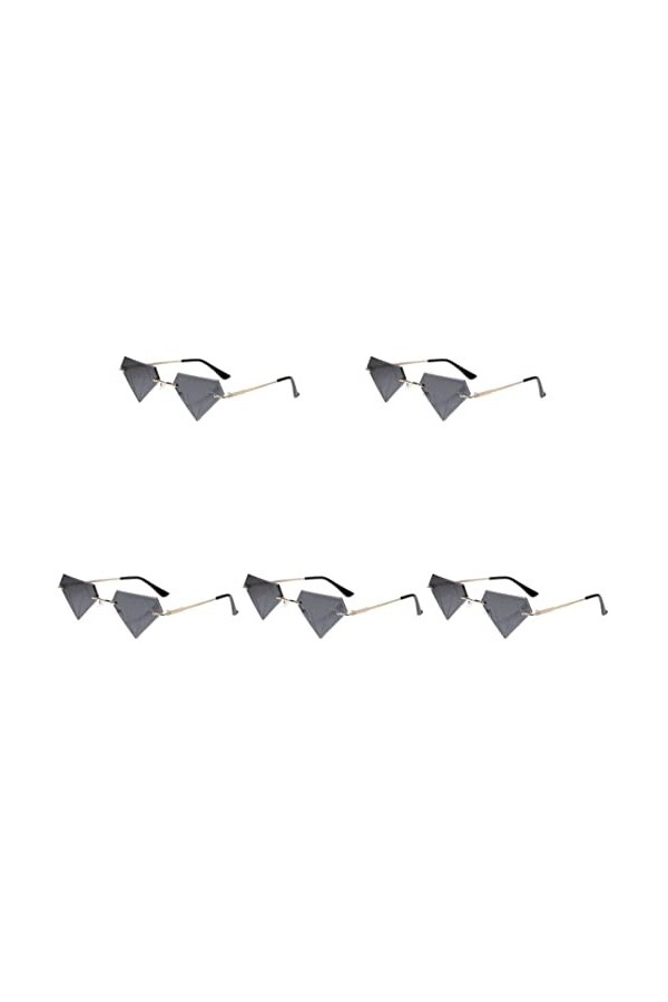 jojofuny 3 Paires Lunettes De Soleil Irrégulières Lunettes De Mode Pour Femmes Lunettes Sans Monture Pour Femmes Drôles De Lu