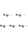 jojofuny 3 Paires Lunettes De Soleil Irrégulières Lunettes De Mode Pour Femmes Lunettes Sans Monture Pour Femmes Drôles De Lu
