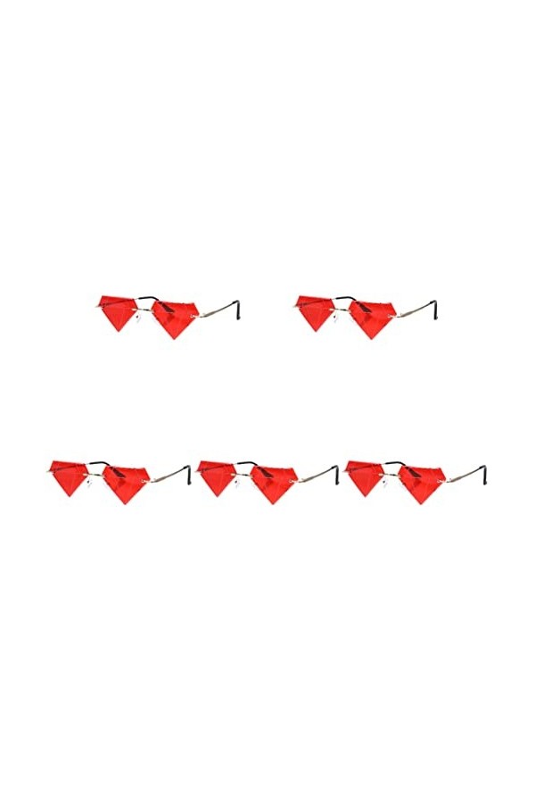 jojofuny 3 Paires Lunettes De Soleil Irrégulières Lunettes De Mode Pour Femmes Lunettes Sans Monture Pour Femmes Drôles De Lu