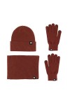 LumiSyne Hiver 3 En 1 Packs Bonnet Tricoté Écharpe Et Gants Homme Femme Couleur Unie Bonnet Tricoté Gants dÉcran Cache-Cou A