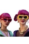 PAXAS Y2k Lunettes de soleil uniques couleur bonbon sexy pour femme Nouvelles lunettes de soleil de luxe jaune dégradé bleu h