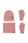 LumiSyne Hiver 3 En 1 Packs Bonnet Tricoté Écharpe Et Gants Homme Femme Couleur Unie Bonnet Tricoté Gants dÉcran Cache-Cou A