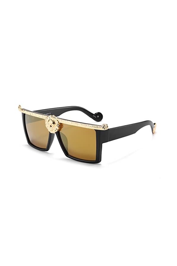 Dollger Square Flat Top Gangster Lunettes de soleil Luxury Super Dark Lenses Lunettes de soleil vintage