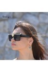 Dollger Square Flat Top Gangster Lunettes de soleil Luxury Super Dark Lenses Lunettes de soleil vintage
