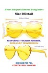 Lunettes de soleil en forme de cœur, lunettes de soleil en plastique pour enterrement de vie de jeune fille en forme de cœur 