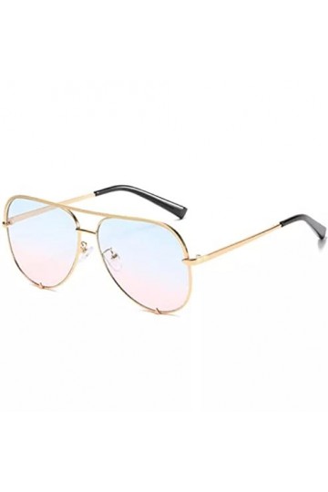 Lunettes de soleil aviateurs argentées pour femme avec effet miroir œil de chat réfléchissant rétro Ibiza Festival, Rose hipp
