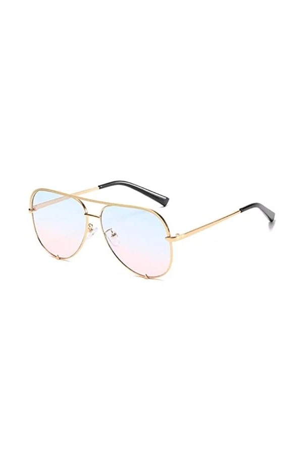 Lunettes de soleil aviateurs argentées pour femme avec effet miroir œil de chat réfléchissant rétro Ibiza Festival, Rose hipp
