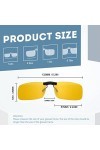 Long Keeper Clip Lunettes de Soleil Polarisées Unisexes, Clip Solaire pour Lunettes de Vue, Sur Lunette de Soleil Polarisé Cl