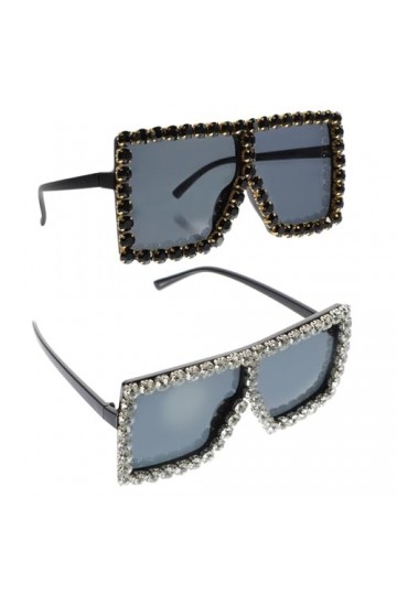 LIFKOME 2 Pièces Lunettes De Soleil Carrées Femmes Lunettes De Soleil Lunettes De Soleil Décoratives Lunettes De Soleil De Fê